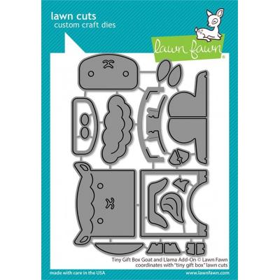 Lawn Fawn Lawn Cuts - Tiny Gift Box Goat And Llama Add-On